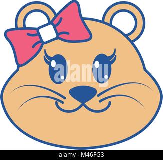color line female lion head cute animal Stock Vector Image & Art - Alamy