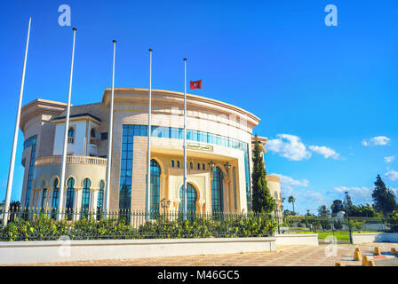 Modern palace of marriage, wedding ceremony and registration new  born child. Nabeul, Tunisia, North Africa Stock Photo