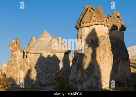Fairy chimneys in Cappadocia, Turkey. Stock Photo