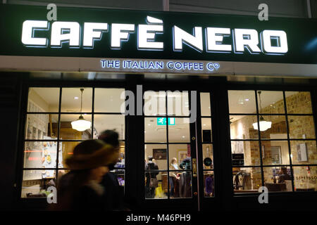 Caffe Nero coffee shop, Tottenham Court Road, London, England, UK Stock Photo