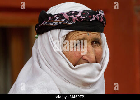 Kurdish woman in the province of Kars, Turkey. Stock Photo
