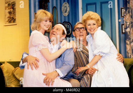 'Run for your Wife' cast at The Criterion Theatre Terry Scott, Eric Sykes, Jan Hunt and Helen Gill. Stock Photo