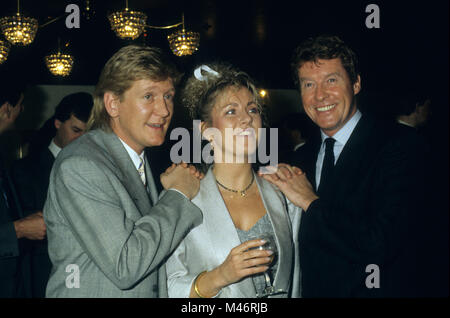 Mike Smith, Sarah Greene and Michael Crawford at Variety Club awards 1987 Stock Photo