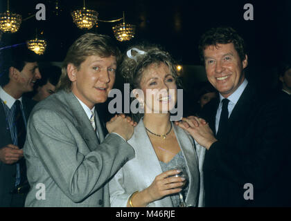 Mike Smith, Sarah Greene and Michael Crawford at Variety Club awards 1987 Stock Photo
