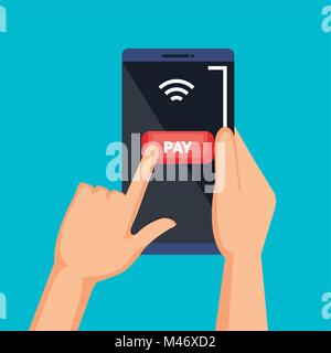 near field communication technology vector illustration design Stock Vector
