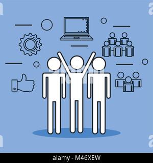 engage business set icons vector illustration design Stock Vector