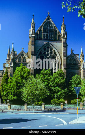 St Mary's Cathedral is the cathedral church of the Roman Catholic Archdiocese of Sydney, Australia, and the seat of the Archbishop of Sydney. Stock Photo