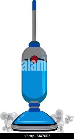 An image of a vacuum cleaner front view isolated on white. Stock Vector