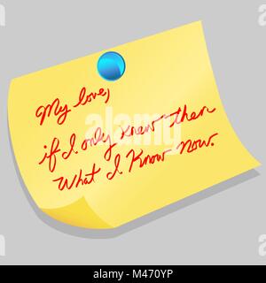 An image of a Anonymous Regretful Love Note Message. Calligraphy made with pen tablet and brush tool. Stock Vector