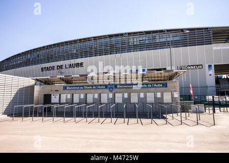 The Stade de l'Aube, a multi-use stadium in Troyes, France, currently used mostly for football matches by Troyes AC Stock Photo