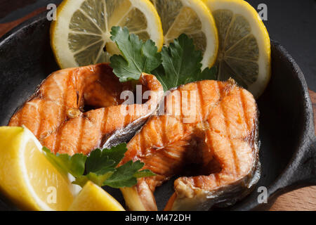 Fried or grilled fish Stock Photo
