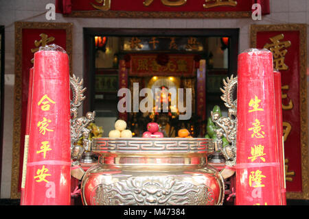 BANDUNG, INDONESIA. Imlek Candle in Vihara Dharma Ramsi, Cibadak, Gang Ibu Aisyah No 18, Bandung, Indonesia. Stock Photo