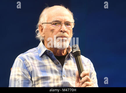 New York, NY, USA. 14th Feb, 2018. Jimmy Buffett attends the 'Escape To Margaritaville' press preview at the Marquis theater on February 14, 2018 in New YorkCity. Credit: John Palmer/Media Punch/Alamy Live News Stock Photo