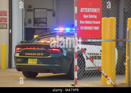 Fort Lauderdale, FL, USA. 14th Feb, 2018. Photograph of the BSO Jail. Douglas High School shooting on February 14, 2018 in Parkland Florida Credit: Hoo Me.Com/Media Punch/Alamy Live News Credit: MediaPunch Inc/Alamy Live News Stock Photo