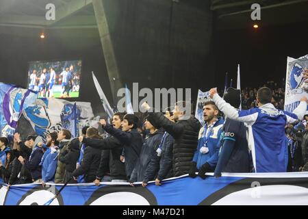 14th February 2018, Estadio do Dragao, Porto, Portugal;  UEFA Champions League football, round of 16, first leg, FC Porto versus Liverpool; Supporters FC Porto Credit: Laurent Lairys/Agence Locevaphotos/Alamy Live News Stock Photo