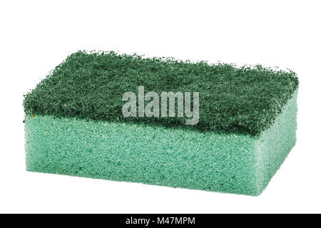 Sponge for washing dishes, isolated on white background Stock Photo