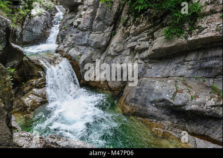 Waterfall in Olympus Mountains Stock Photo