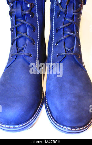 men's winter warm boots isolated on the white Stock Photo
