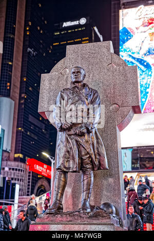 New York Father Duffy Monument Stock Photo