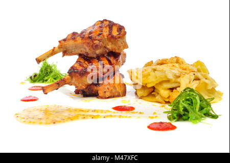 Grilled rabbit legs Stock Photo