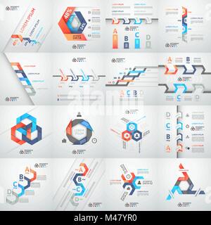 Modern business step origami style options banner Stock Vector