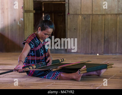 Portrait of a woman from the Cotu Minority in Quang Nam Vietnam Stock Photo