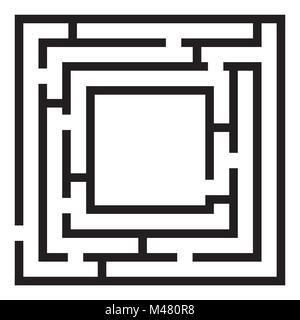 labyrinth ,Kids maze game isolated on white. Vector illustration Stock Vector