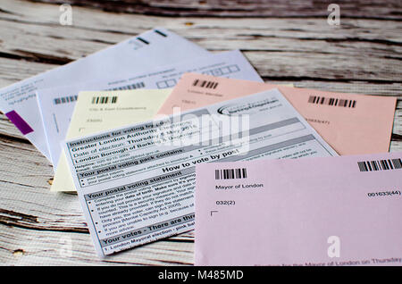 postal voting London UK Stock Photo