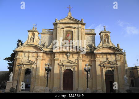 The Collegiate Church of St Paul, Rabat Malta Stock Photo