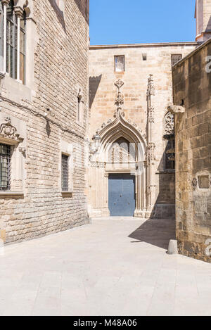 The Barri Gòtic, the gothic quarter in Barcelona Stock Photo