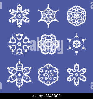 Set of Different Ornamental Rosettes Stock Photo