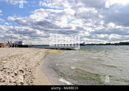 Laboe harbor entrance to the harbor in Kiel Germany Stock Photo