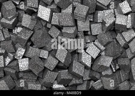 black styrofoam pellets Stock Photo