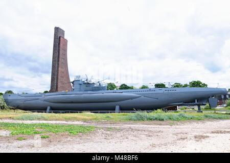 Submarine and the Naval Memorial in Laboe Germany Stock Photo