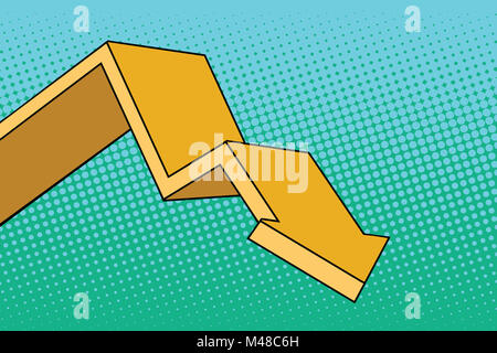 Chart arrow course Stock Photo