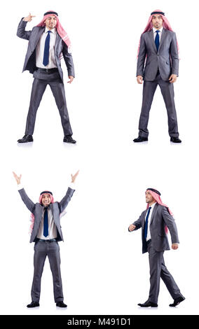 Set of photos with arab businessman Stock Photo