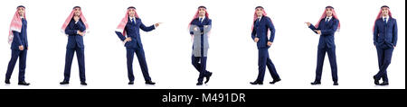 Set of photos with arab businessman Stock Photo