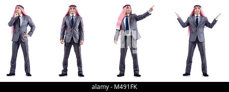 Set of photos with arab businessman Stock Photo