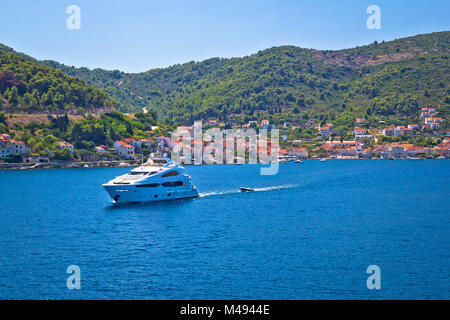 Island of Vis yachting destination view Stock Photo