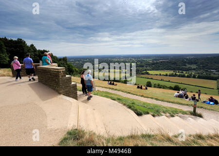 Summer view over Box Hill, Dorking town, Surrey, England Stock Photo