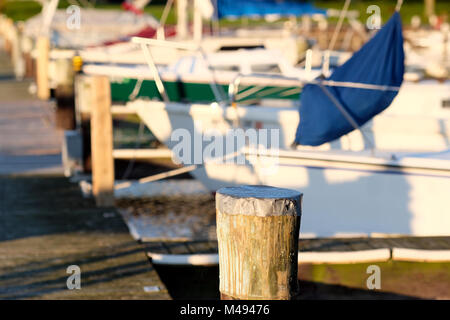 Marina on Lake Cayuga Stock Photo