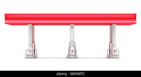 modern gas station isolated on white background Stock Photo