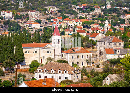 Bobovisce and Lozisca village on Brac island Stock Photo