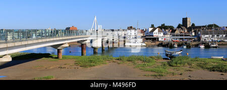 The Adur Ferry Bridge, river Adur, Shoreham-By-Sea town, Sussex County, England, UK Stock Photo