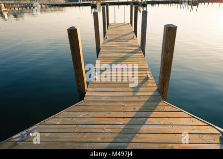 Marina on Lake Huron at Port Austin Stock Photo