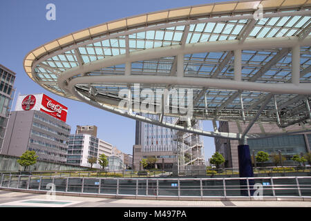 NAGOYA, JAPAN - APRIL 28: Oasis 21 building on April 28, 2012 in Nagoya, Japan. Oasis 21 is a bus terminal and a shopping complex and has won multiple Stock Photo