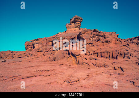 Sandstone rock in Timna park, Israel Stock Photo