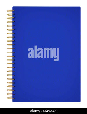 blue notebook isolated on white background Stock Photo