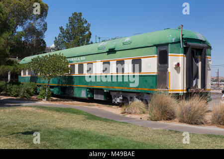 Retired Arizona & California railway carriage at the Western America Railroad Museum, Barstow, California, USA Stock Photo