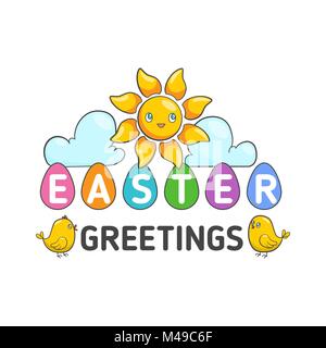 Vector Happy Easter Label Stock Vector